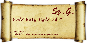 Székely Győző névjegykártya